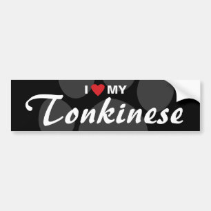 I Love (Heart) My Tonkinese Bumper Sticker