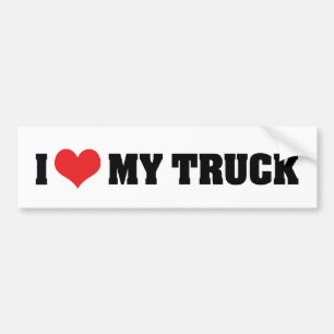 I Love Heart My Truck - Truck Lover Bumper Sticker