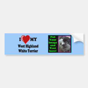 I Love (Heart) My West Highland White Terrier Dog Bumper Sticker