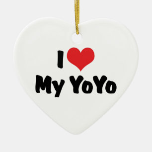 I Love Heart My YoYo Ceramic Ornament