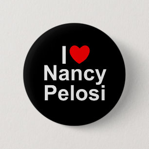 I Love (Heart) Nancy Pelosi 6 Cm Round Badge