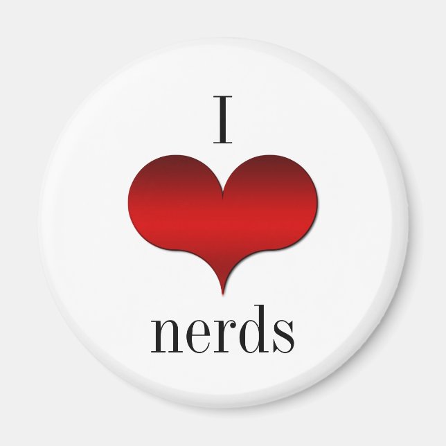 I Love (Heart) Nerds Magnet (Front)