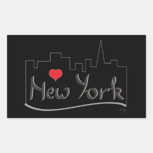 I love (heart) New York, New York Rectangular Sticker