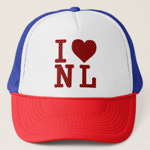 I LOVE HEART NL TRUCKER HAT