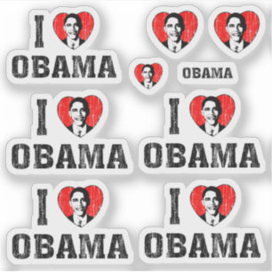I Love Heart Obama  Contour Cut Set