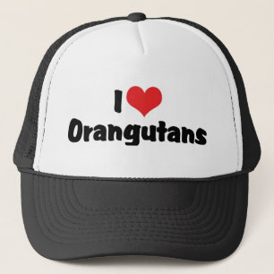 I Love Heart Orangutans Trucker Hat