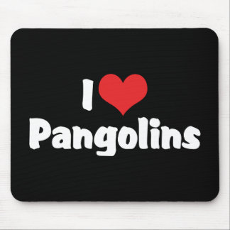 I Love Heart Pangolins - Pangolin Lover Mouse Pad