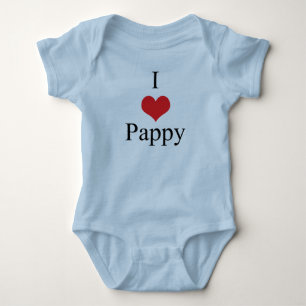 I Love (Heart) Pappy Baby Bodysuit