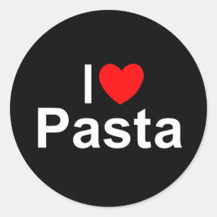I Love (Heart) Pasta Classic Round Sticker