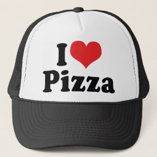 I Love Heart Pizza Trucker Hat