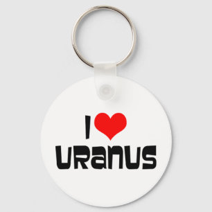 I Love Heart Planet Uranus - Astronomy Lovers Key Ring