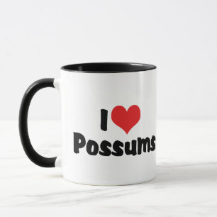 I Love Heart Possums Mug