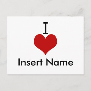 I Love (heart) Postcard