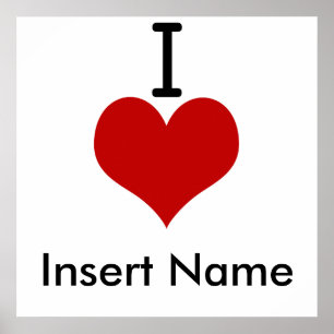 I Love (heart) Poster
