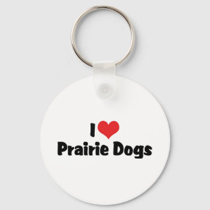 I Love Heart Prairie Dogs Key Ring