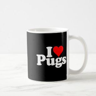 I Love Heart Pugs Pug Dog Canine  Coffee Mug