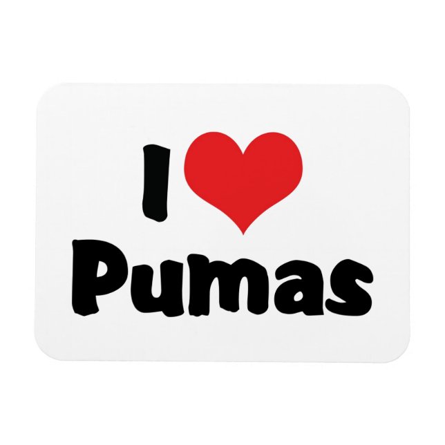 I Love Heart Pumas Magnet (Horizontal)