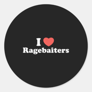 I Love Heart Ragebaiters Classic Round Sticker