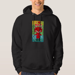 I love (heart) rain (fox) Premium Hoodie
