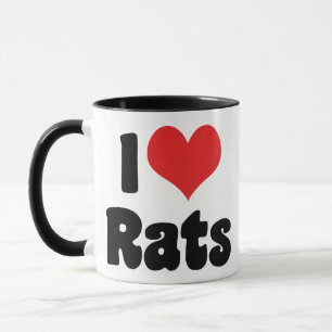 I Love Heart Rats - Pet Rat Lover Mug