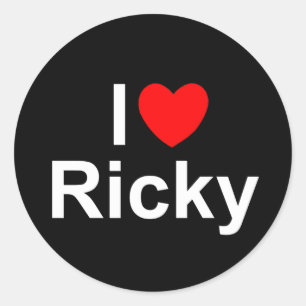I Love (Heart) Ricky Classic Round Sticker
