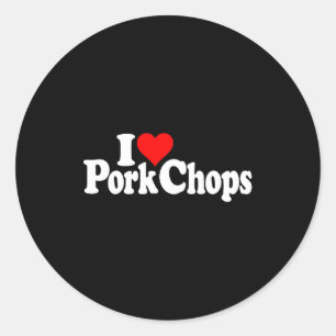 I Love Heart Rk Chops Classic Round Sticker