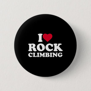 I Love Heart Rock Climbing Lover Climber Boulderin 6 Cm Round Badge