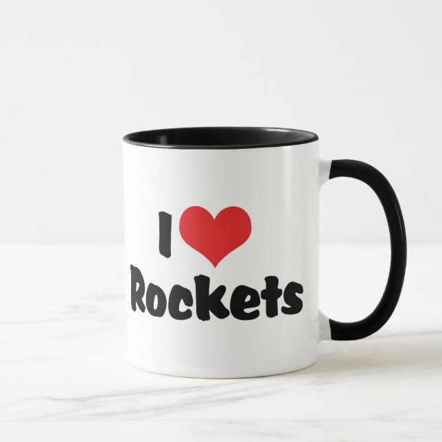 I Love Heart Rockets - Space Exploration Mug (Right)