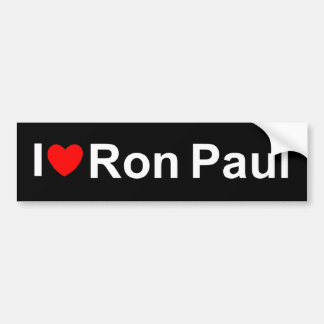 I Love (Heart) Ron Paul Bumper Sticker