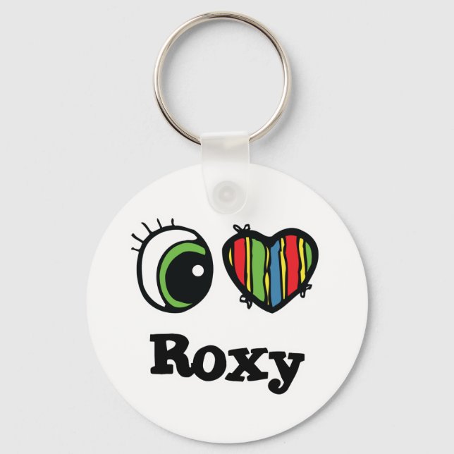 I Love (Heart) Roxy Key Ring (Front)