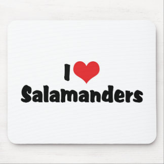 I Love Heart Salamanders Mouse Pad