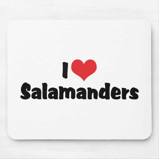 I Love Heart Salamanders Mouse Pad (Front)