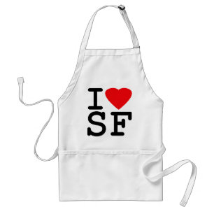I Love Heart San Francisco Standard Apron