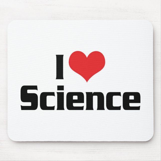 I Love Heart Science Mouse Pad (Front)