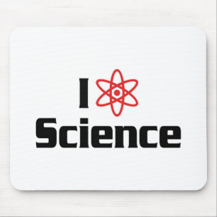 I Love Heart Science - Nuclear Physics Scientist Mouse Pad
