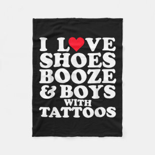 I Love (heart) Scute Ss Cute Sss Booze & Boys Fleece Blanket