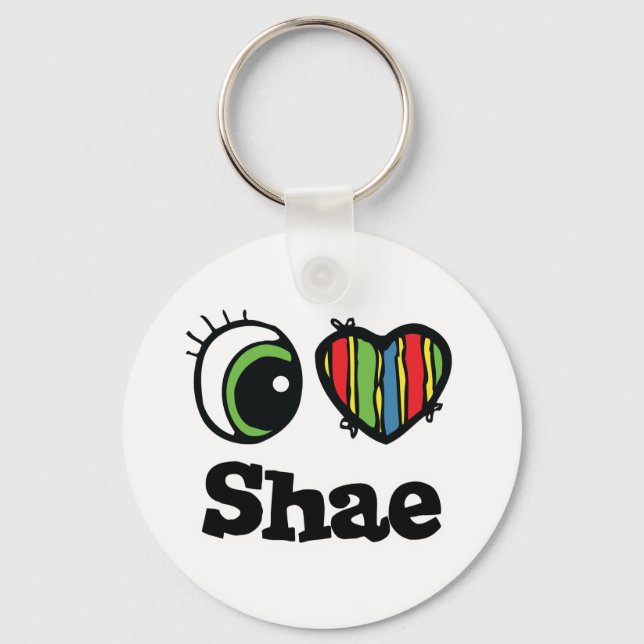 I Love (Heart) Shae Key Ring (Front)