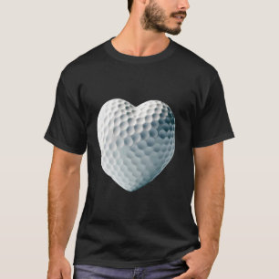 I Love Heart Shaped Golf Ball Player Lover Mens Wo T-Shirt