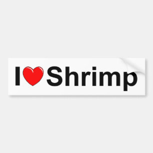 I Love (Heart) Shrimp Bumper Sticker