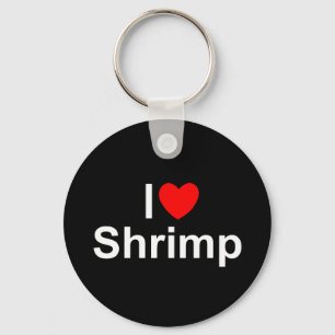 I Love (Heart) Shrimp Key Ring