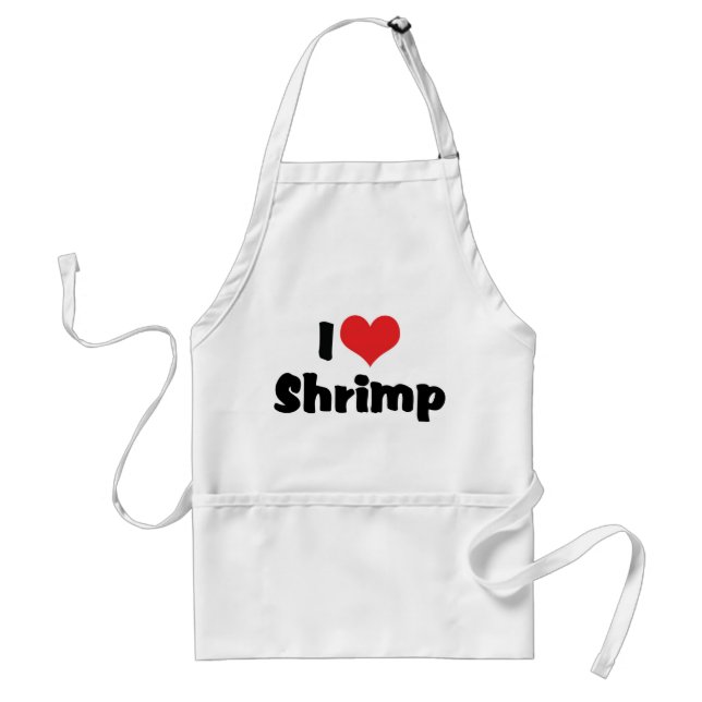 I Love Heart Shrimp - Sea Food Lover Standard Apron (Front)