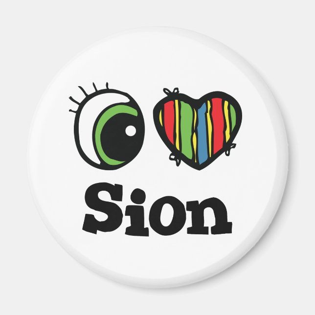 I Love (Heart) Sion Magnet (Front)