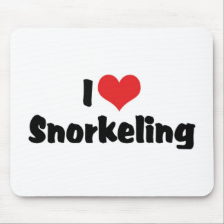 I Love Heart Snorkelling - Tropical Fish Lover Mouse Pad