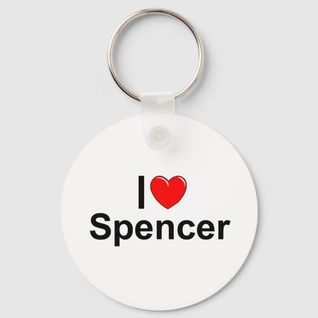 I Love (Heart) Spencer Key Ring (Front)