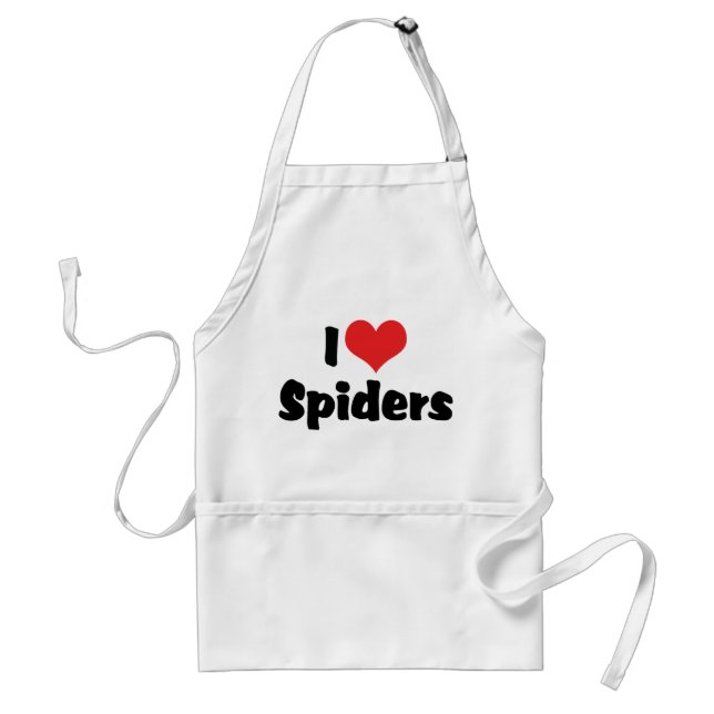 I Love Heart Spiders Standard Apron (Front)