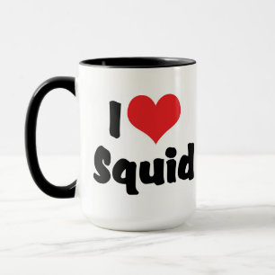 I Love Heart Squid Mug