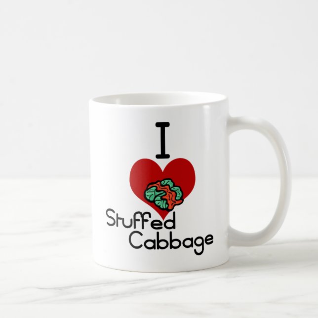 I love-heart Stuffed Cabbage Coffee Mug (Right)