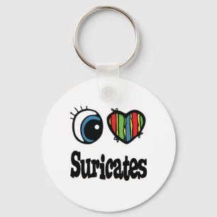 I Love (Heart) Suricates Key Ring