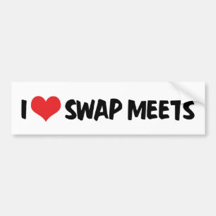 I Love Heart Swap Meets - Flea Market Lover Bumper Sticker