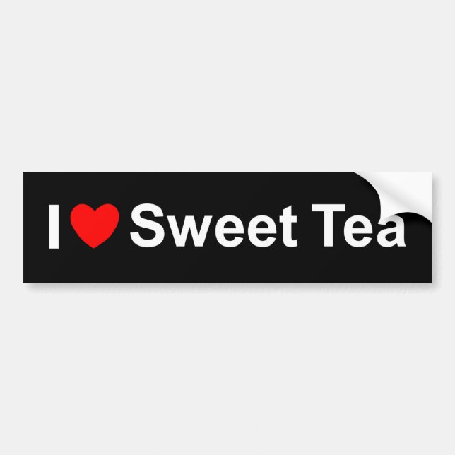 I Love (Heart) Sweet Tea Bumper Sticker (Front)